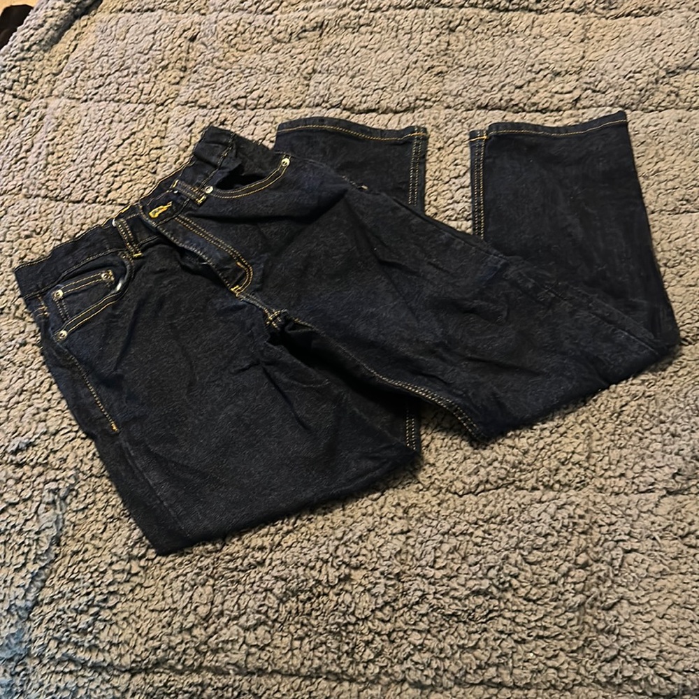 Wonder nation size 12H dark blue boys blue jeans- no rips adjustable waist